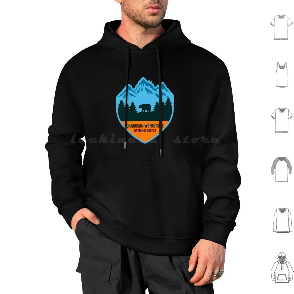 Okanogan Wenatchee National Forest Hoodie cotton Long Sleeve Okanogan Wenatchee National Forest Okanogan Wenatchee National