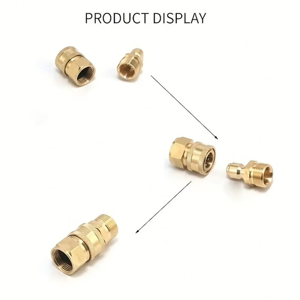 

1 комплект трубного соединения 3/8 M22 для мойки высокого давления M22, комплекты быстрого подключения, соединительная муфта для шланга M22, 14/15 мм, набор адаптеров для выхода воды