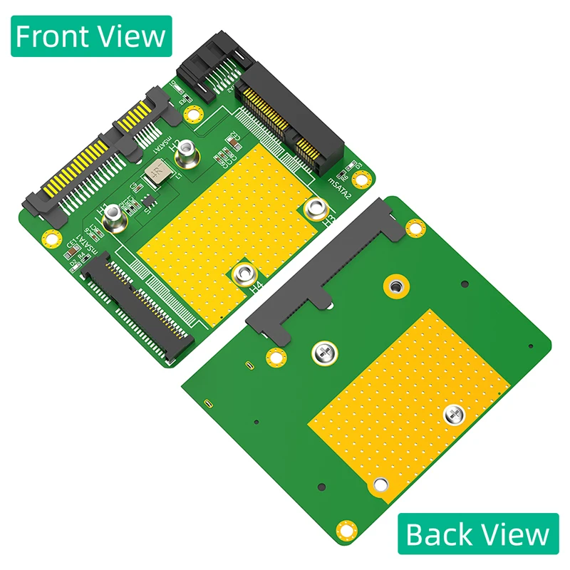 Podwójny Adapter mSATA do Dual SATA3 płyta konwertera zewnętrzny mSATA SSD do karty rozszerzeń SATA3.0 6Gbps dla mSATA SSD pół/pełny wymiar