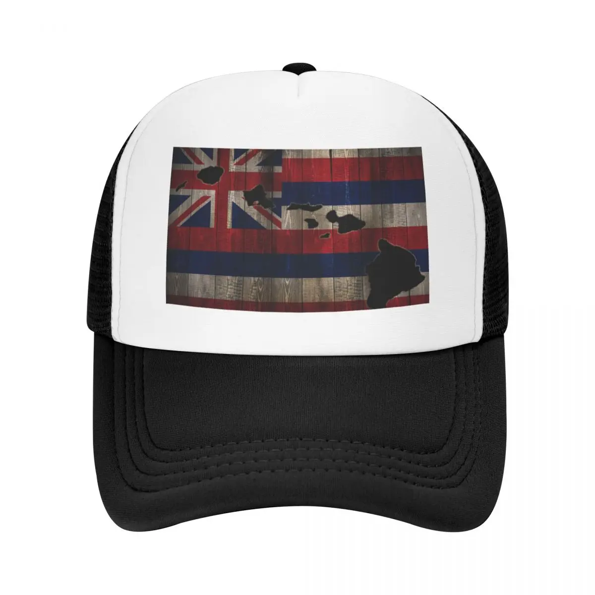 

Hawai'i Flag with Hawaiian Islands by Hawaii Nei All Day Baseball Cap Visor Funny hats Anime Hat tea Hat Men's Baseball Women's