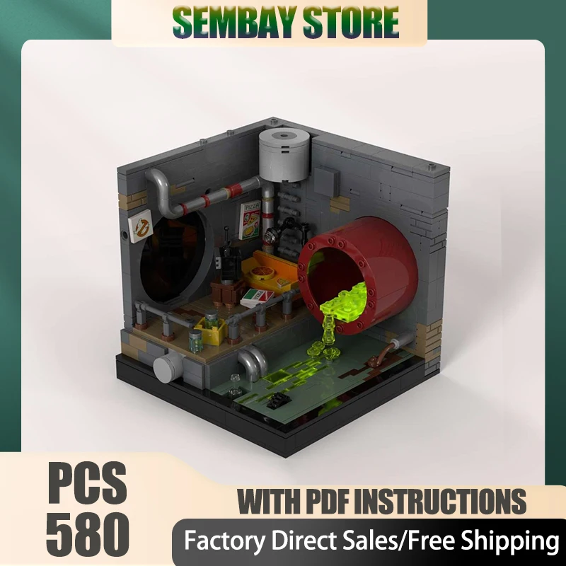 

City Street View Moc Building Bricks Modular Lair Sewer Model Technology Blocks Christmas DIY Toy Construction Holiday Gifts