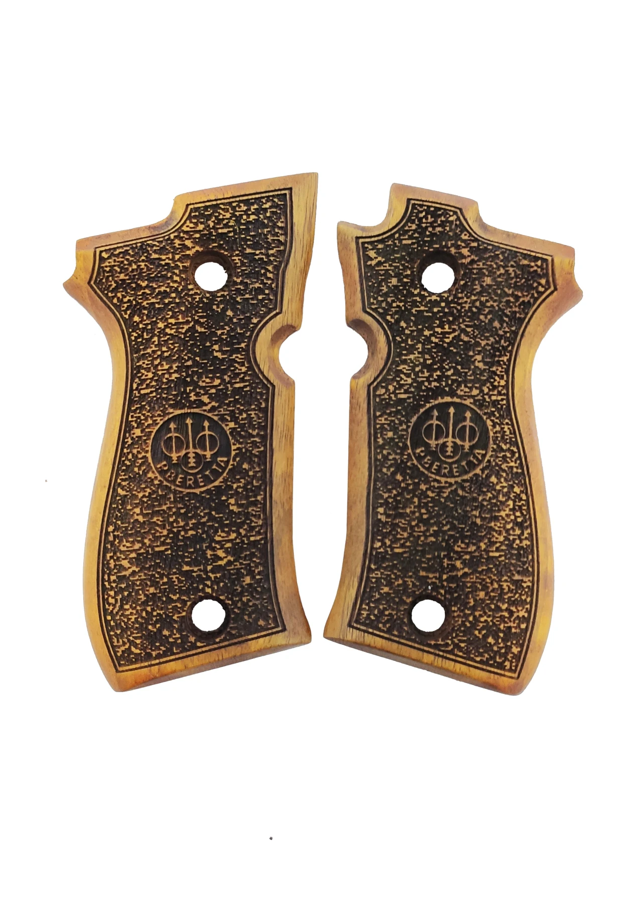 Beretta 81FS, 84FS, 85FS Compatible Custom Production Laser Cut Wooden Grip Mod14