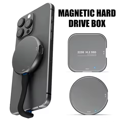 M.2 NVMe 2230 Magnetic SSD Enclosure USB 10Gbps PD Type-C Mobile External Hard Drive Case For Steam Deck/Tablets