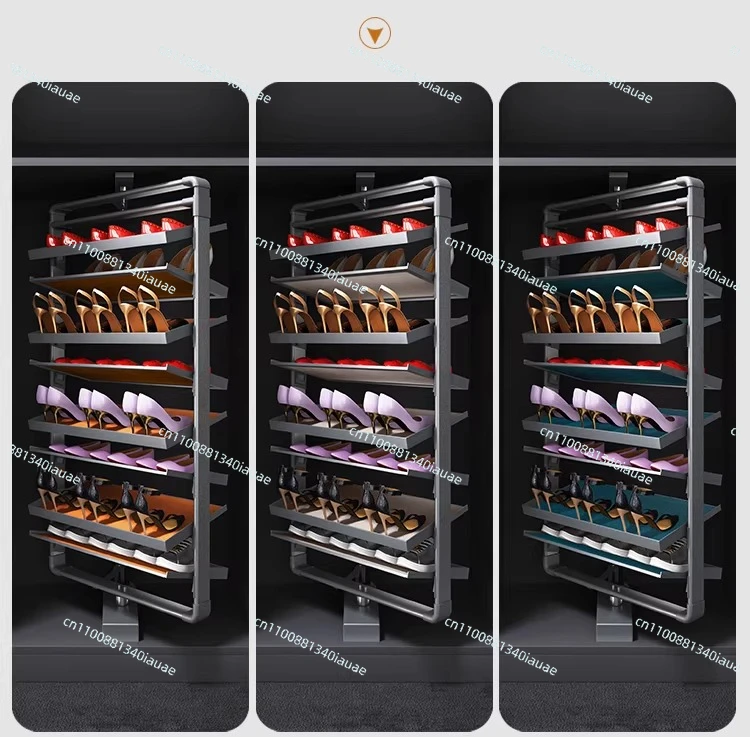 Rotating Shoe Rack 360 Degree Multi-functional Hardware Accessories Flipping Rack Shoe Cabinet Multi-layer Shoe Rack