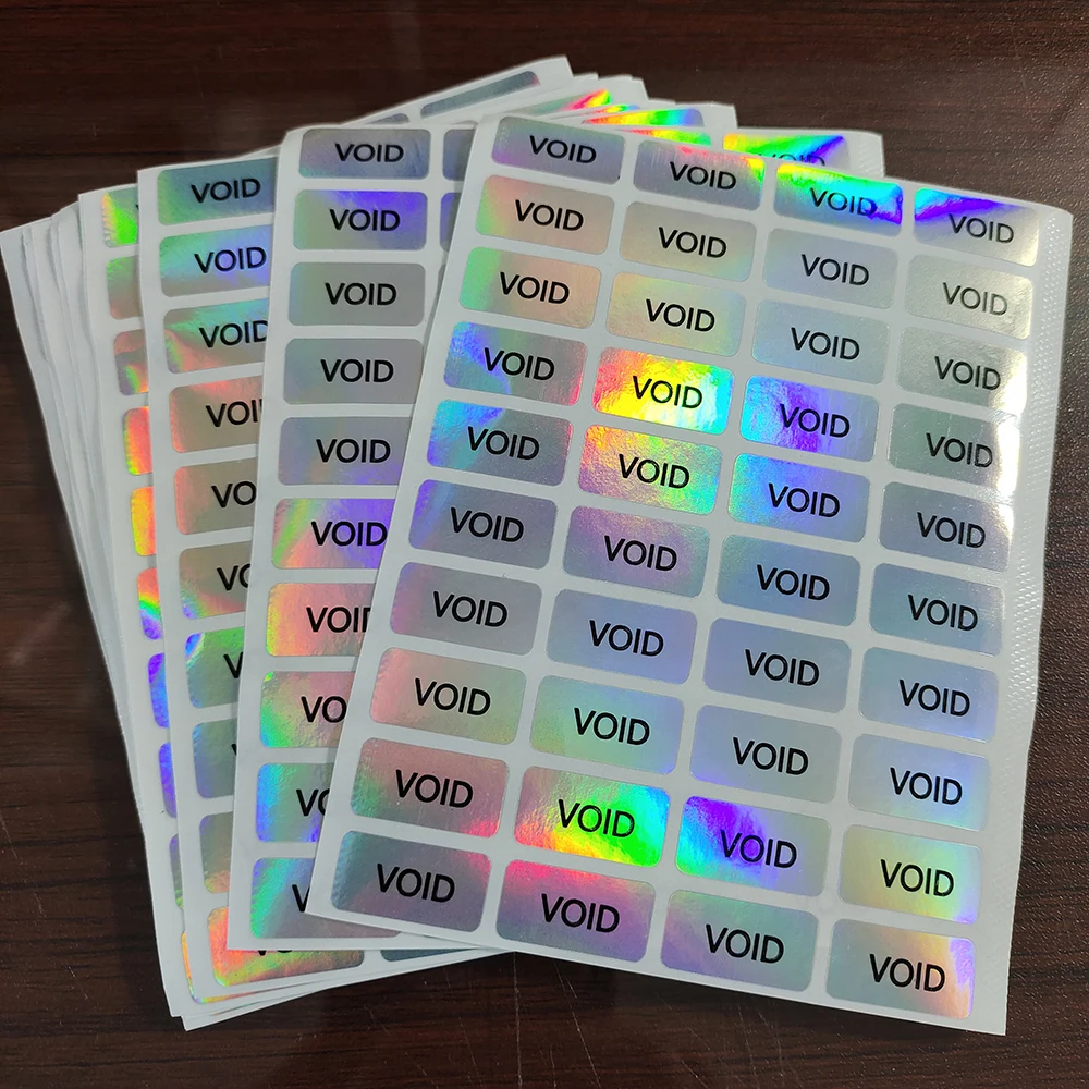 

5000pcs 2x1cm Silver Hologram Security Seal Tamper Evident Label Sticker VOID Left If Removed Tear Resistant Waterproof