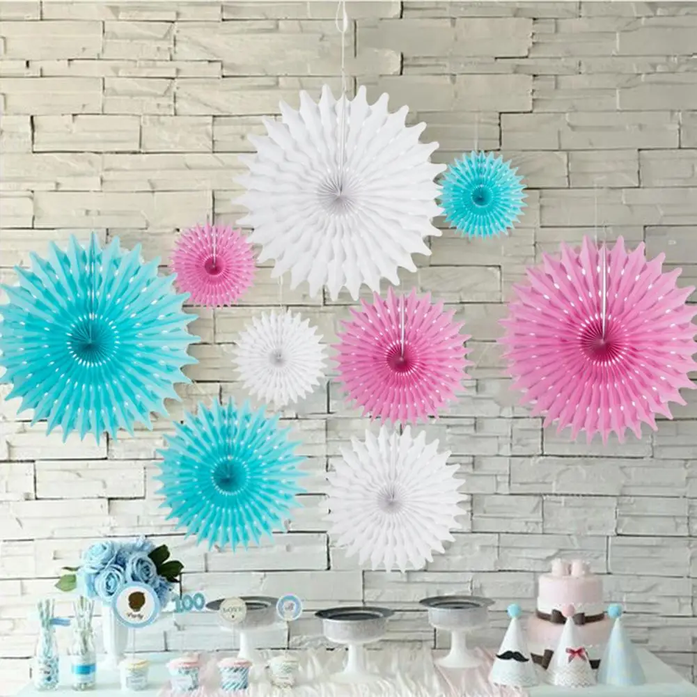 Papier Fan Flower Round Modules, Leton Paper, GérPinwheels, Flower Hollow Paper Fan, Wedding Party, Face Ornements