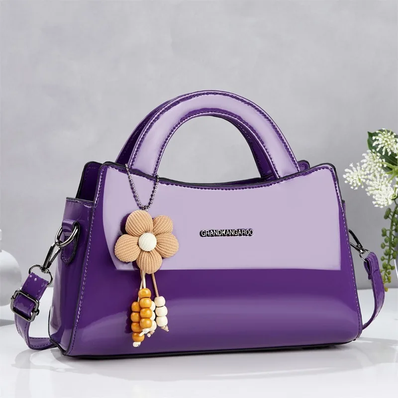 Brand Top Quality Bright Leather Handbag Women's Tote Messenger Sac Designer Large Capacity Womens Shoulder Crossbody Bags