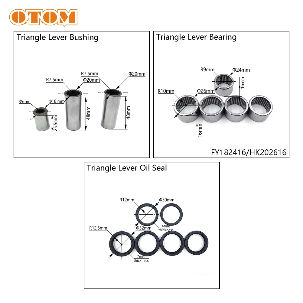 OTOM Motocross Triangle Lever Maintenance Kit Parts Bearing Oil Seal Bushing For KTM SXF XCF HUSQVARNA FE FC FX TX FS 250 350