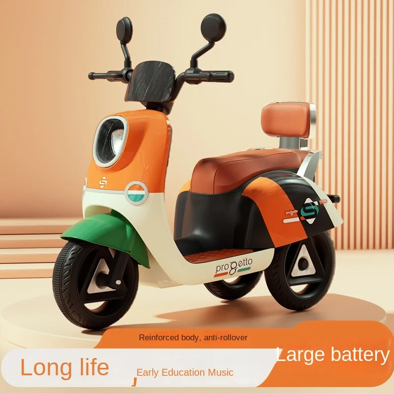 Children's Motorcycle Electric Bike Baby Toy Car Can Seat People Baby Can Remotely Control Tricycle Children's Electric Bike New