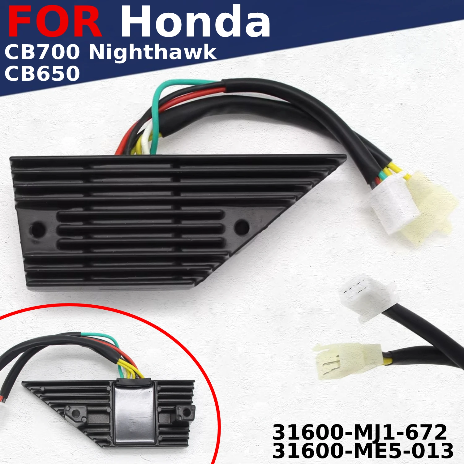 

Motorcycle Voltage Regulator Rectifier For Honda CB700 CB650 Nighthawk 31600-MJ1-672 31600-ME5-013 Moto Fuel Current Rectifiers