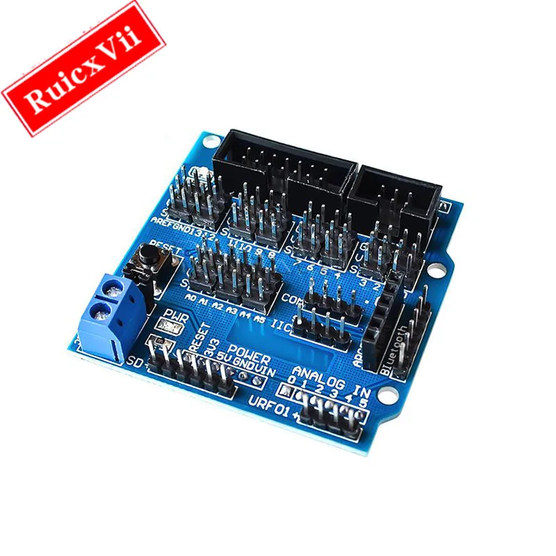 Placa de expansión de escudo de Sensor V5.0 para arduino, bloques de construcción electrónicos, accesorios de robot, placa de expansión de escudo de Sensor V5