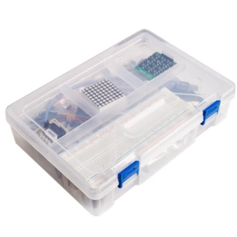 UNO R3 Compatible Starter Learning Kit Breadboard Sensors Modules USB Cable Box