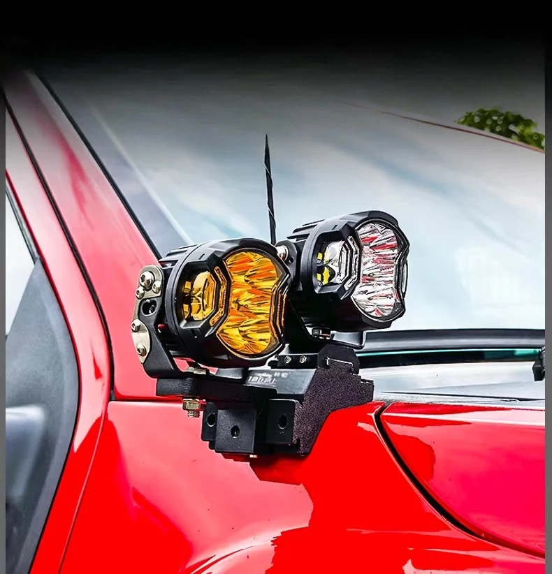 A-Pillar Spotlight Bracket For Ford Ranger Raptor F150 2017-2025 Engine Hood Spotlight Quick-Release Expansion Bracket Accessory