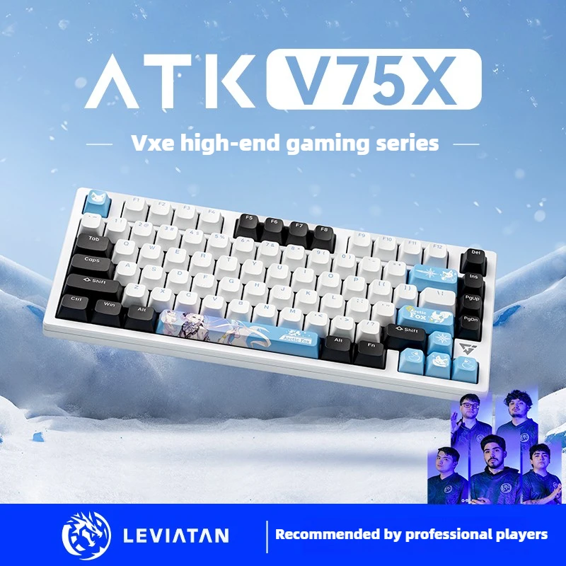 

ATK VXE V75X Механическая клавиатура Беспроводная трехрежимная RGB полноклавишная горячая замена с низкой задержкой ПК Киберспортивная геймерская игровая клавиатура