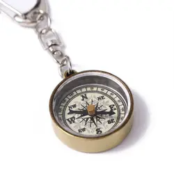 Travel Gift Navigation Tools Vintage Zinc Alloy Climbing Equipment Pocket Compass Camping Compass Key Ring Mini Compass