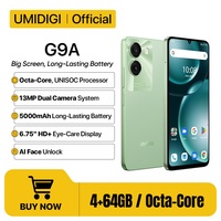 UMIDIGI G9A Android 14 Smartphone Octa-core 13MP+8MP Camera 64GB 6.75” Water Drop HD+ 5000mAh Battery Dual SIM Card Cellphone
