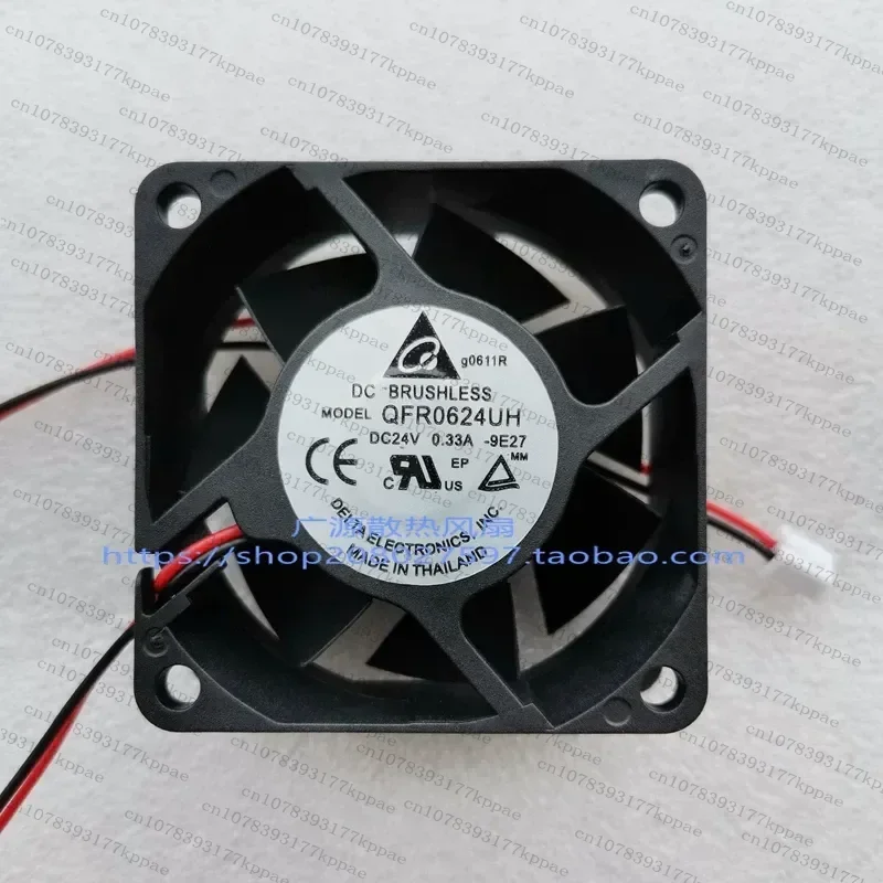 1PCS for QFR0624UH for for Delta DC 24V 0.33A 60x60x25mm Cooling Fan for Schneider Inverter