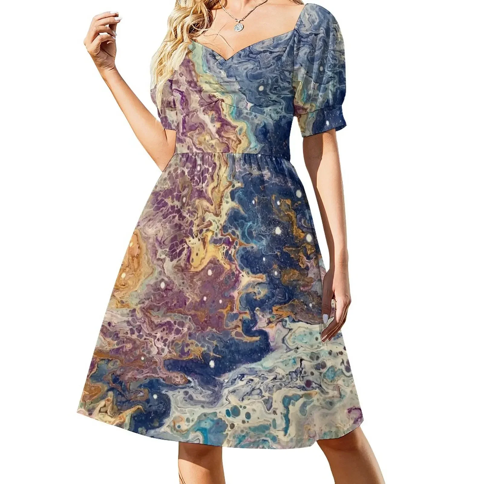 

Little Stars Short-Sleeved Dress beach dress dress for women