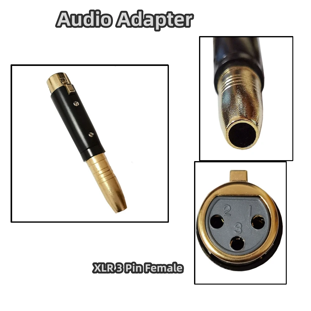 ​3 Pin XLR Female to 6.35mm Female Gold-plated Copper Core Jack Socket Audio Adapter