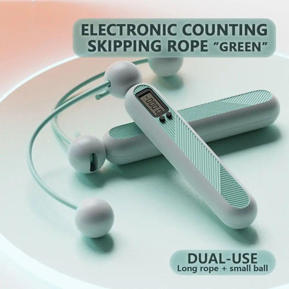 with Counter Cordless Counting Skipping Rope Adjustable Portable Jump Rope with Calorie Counter Anti-slip Lightweight