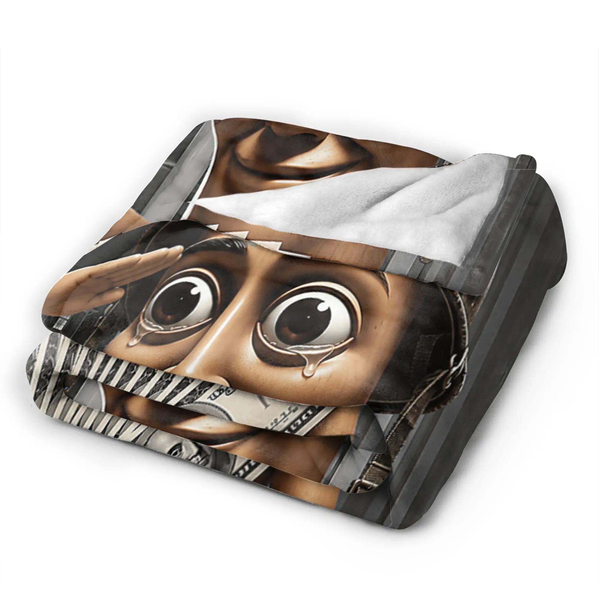 There is Motion at Your Front Door Tung Tung Sahur Meme Throw Blanket Soft Blanket For Home Decor Flannel Bedspread Bed Cover