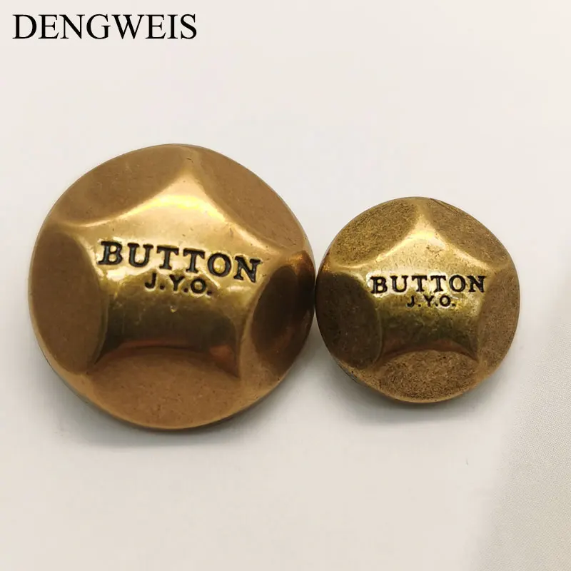 Fashion Luxury Golden Round Sewing Buttons diy Clothing Shirt Sewing Accessories Craft Supplies Sewing Buttons Wholesale 6pcs