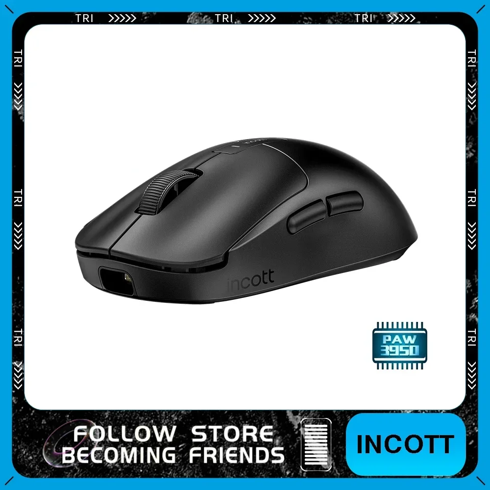 Incott G23 Pro Wireless Mouse 8k Hot Swap Dual Mode Fast Charge Paw3950 Sensor Gaming Mouse Ergonomics Pc Gamer Accessories Gift