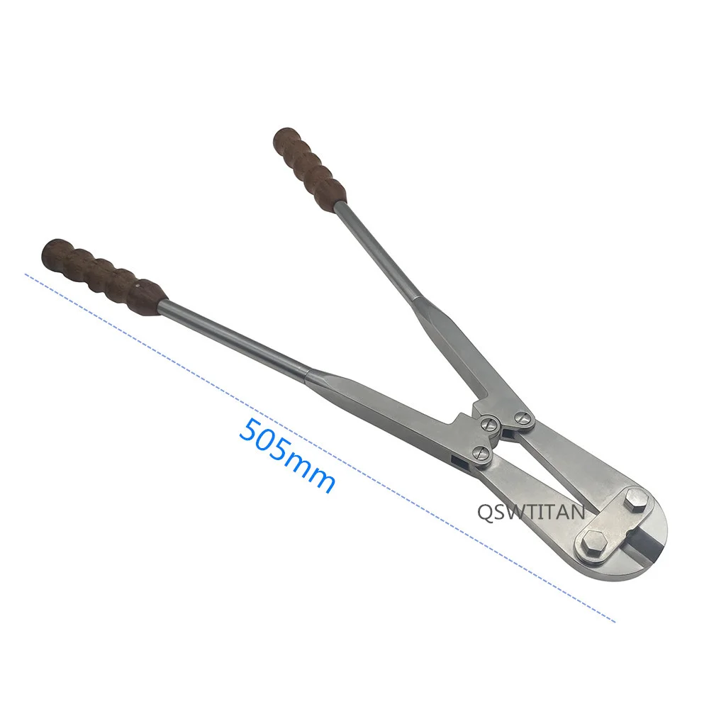 Stainless Steel Large Wire Cutting Plier Kirschner Pin Cutter Wooden Handle Orthopedic Surgery Instrument