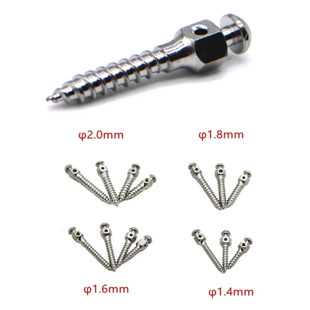 15-kolorowy stomatologiczny ortodontyczny mini implant mikrośruba śrubokręt ze stopu tytanu samowiercący kotwica klucz do gwoździ 1.4/1.6/1.8/2.0mm