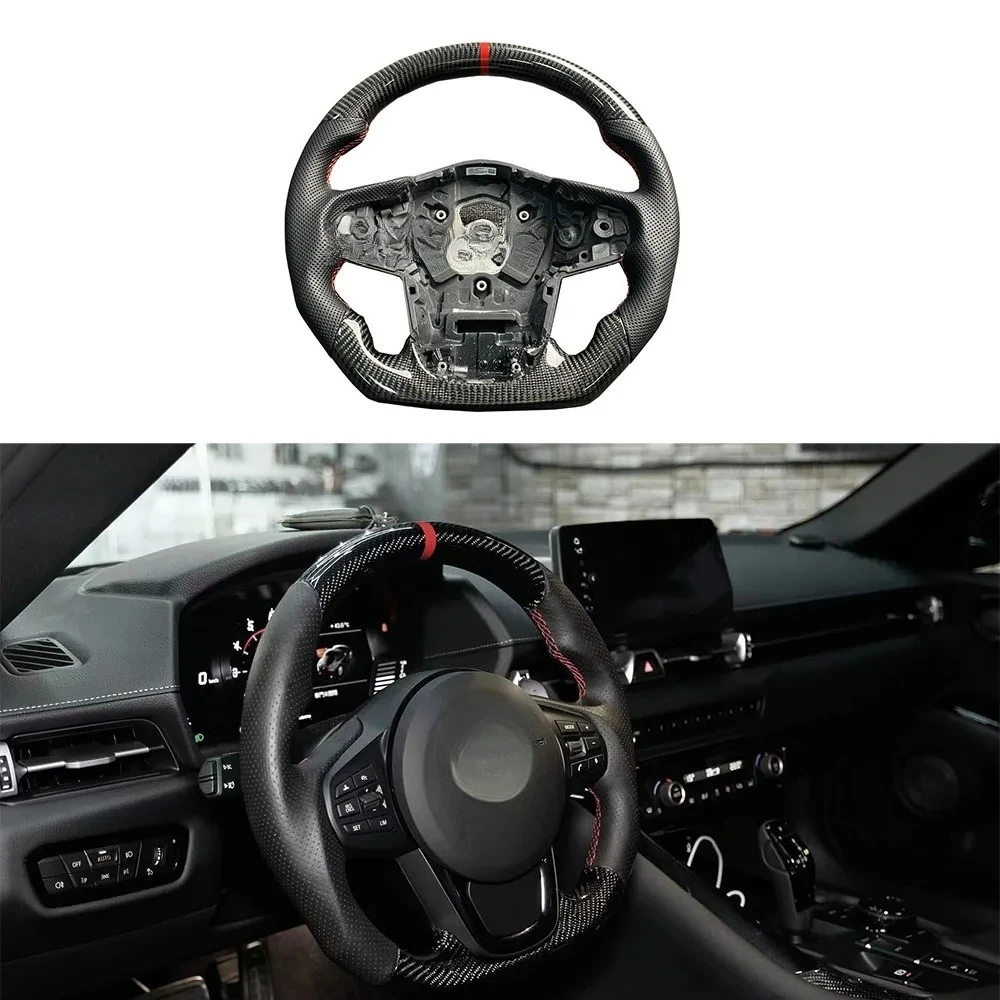 Auto Carbon Fiber Steering Wheel for  GR Supra A90 A91 MKV Custom Wheel