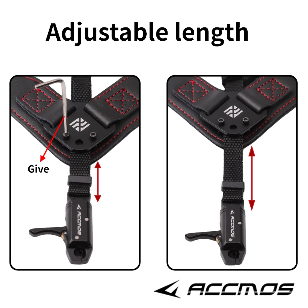 Archery Compound Bow Release Wrist Release 360° Rotation Adjustable Length