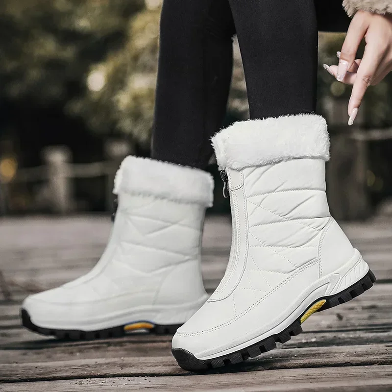 Women Winter Snow Boots for Waterproof Sneakers Warm Non-slip Boots Outdoor Female Hiking Boot Work Shoes Botas Mujer Zapatos