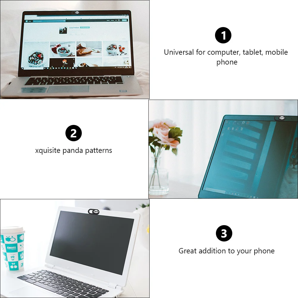 

6 PCS Cover Web for Tablet Webcam Slider Laptop Computer Slideshow