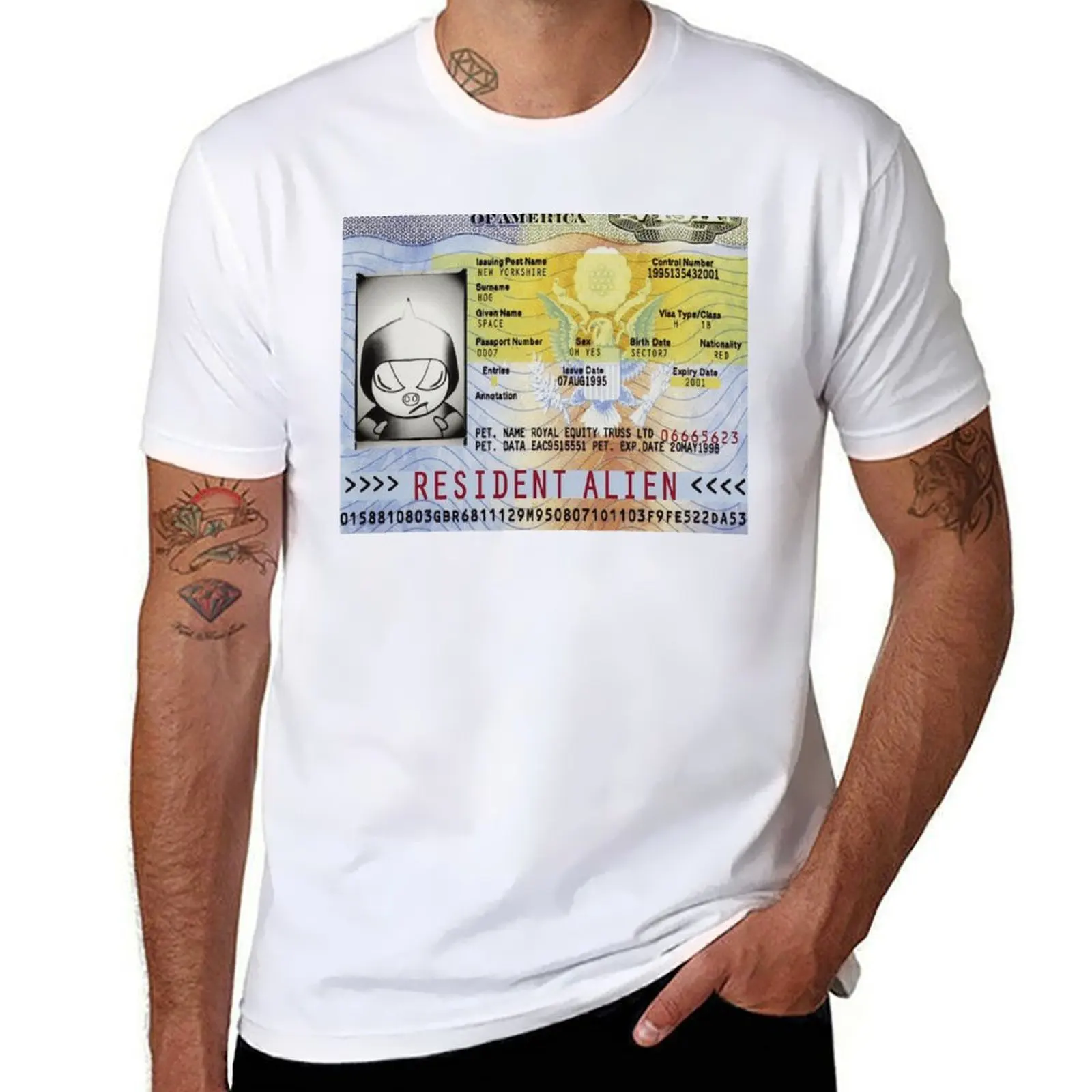 

Spacehog Resident Alien T-Shirt man t shirt cotton high quality t shirts for man pack white T-Shirt