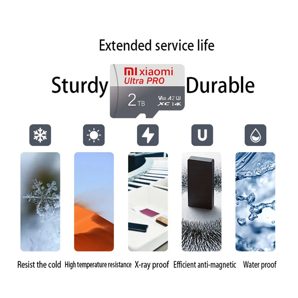بطاقة ذاكرة Xiaomi TF جديدة 2 تيرا بايت 1 تيرا بايت 512 جيجا بايت عالية السرعة بطاقة مايكرو SD 256 جيجا بايت 128 جيجا بايت A2 V60 SD TF بطاقات فلاش للكمبيوتر الهاتف لينوفو
