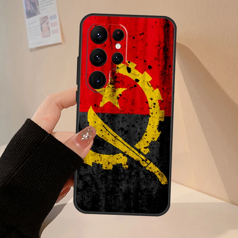 Angola flag Phone Case For Samsung Galaxy S20 FE S21 S22 S23 Ultra S8 S9 S10 Note 20 10 Plus Fundas
