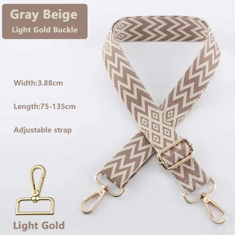 Adjustable Length Bag Strap Fashionable Full-colour Printing Women Messenger Belts Replacement Crossbody Handbag Shoulder Strap