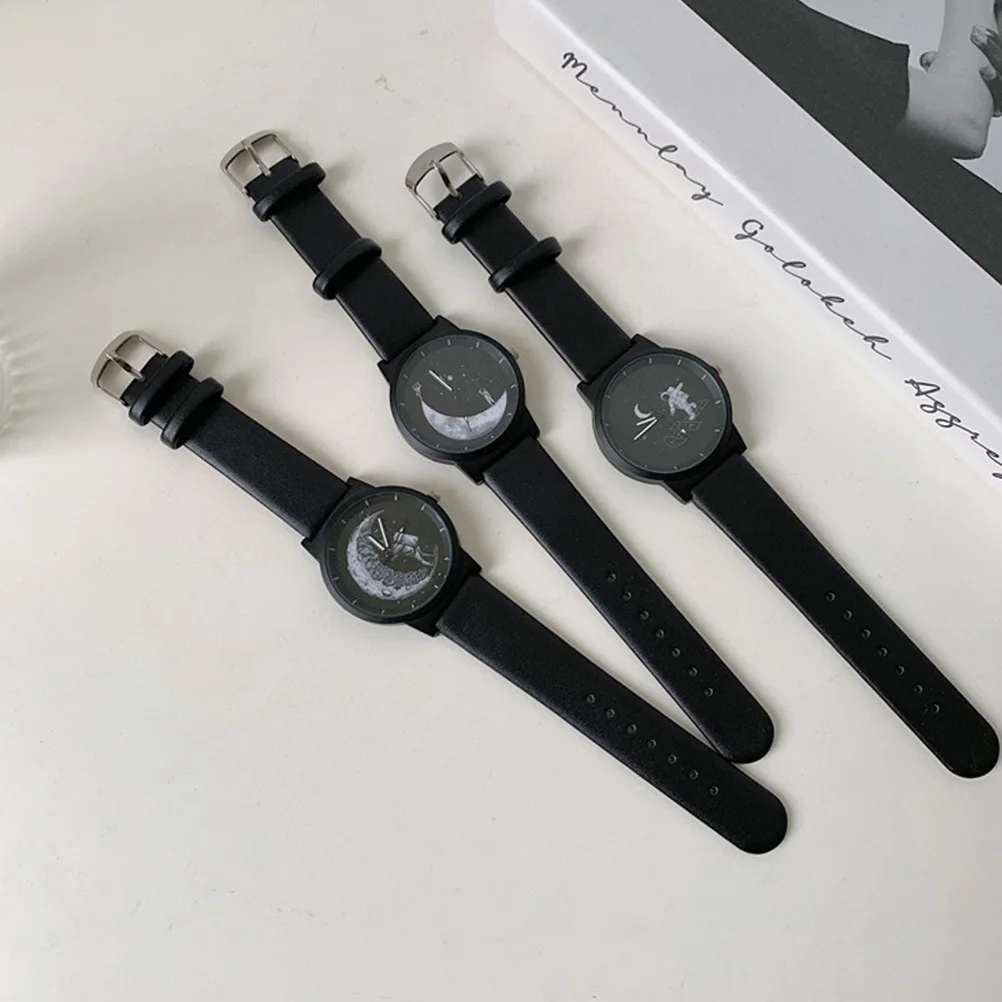 ساعة رائد فضاء بحزام للنساء والرجال، حركة دقيقة، تصميم أنيق وبسيط، مثالي للاستخدام الرسمي أو غير الرسمي #5