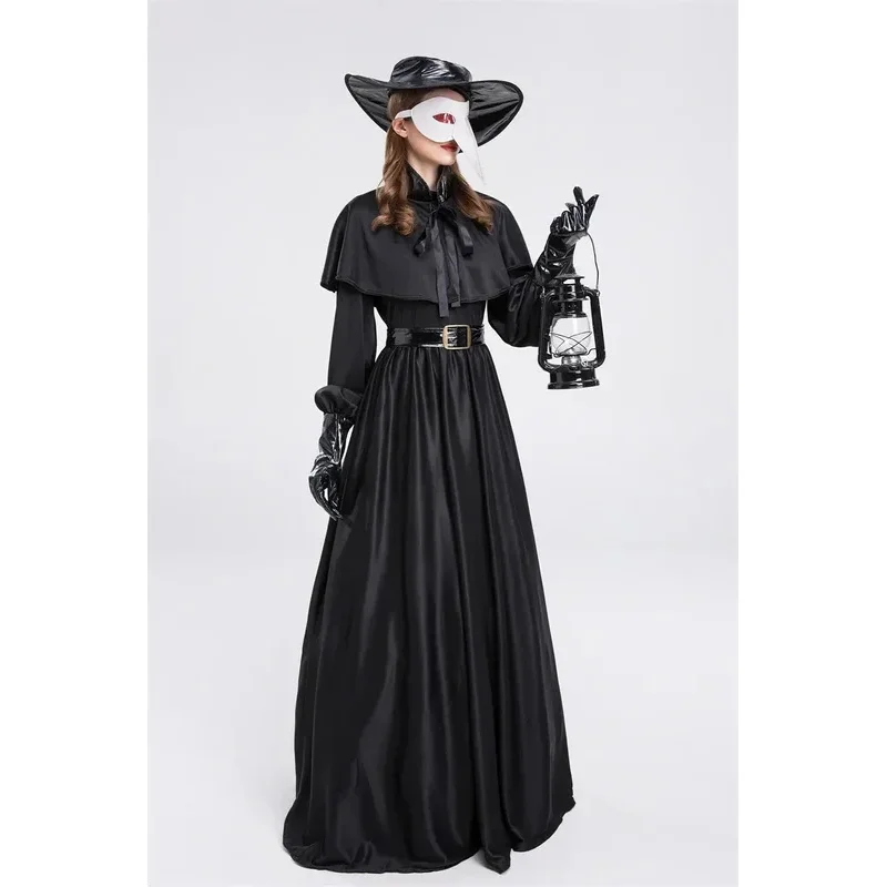 جديد هالوين تأثيري طبيب الطاعون الظلام الزنزانة بطل زي الغراب منقار قناع المرحلة زي حفلة