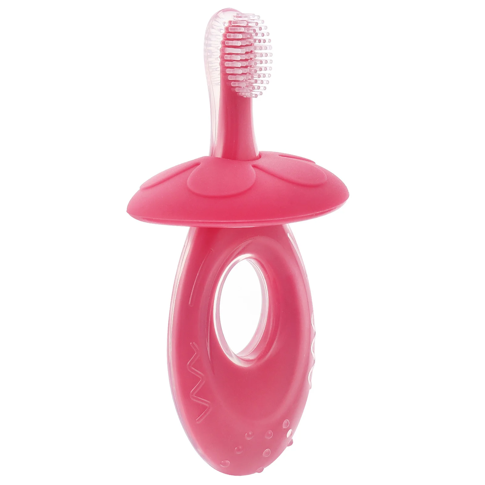 

1Set Baby Toothbrush Silicone Bristle Short Handle Portable Infant Teeth Cleaning Oral Care Baby Toothbrush Kids Mouth Care