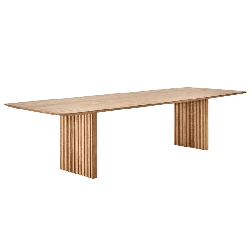 All wood dining table ash wood large board dining table rectangular modern simple household table light luxury Internet celebrit