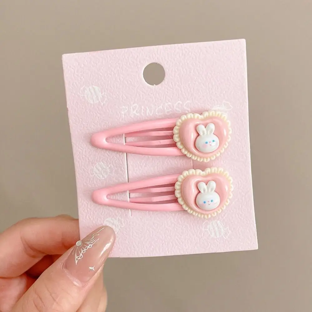 

2Pcs/set Fashion Candy Color Rabbit Hair Clip Headwear Kawaii Hairpin Hair Accessories Fine Flash Barrettes Women
