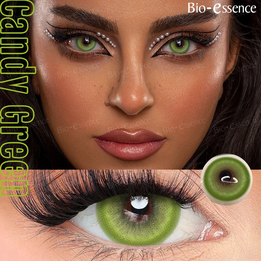 Bio-essence Kontaktlinsen 2PCS Farbige Kontaktlinsen Cosplay Rote Linsen 1 Jahr Mode Farbe Schönheit Linsen Party Nette Augenlinse – Detail 10