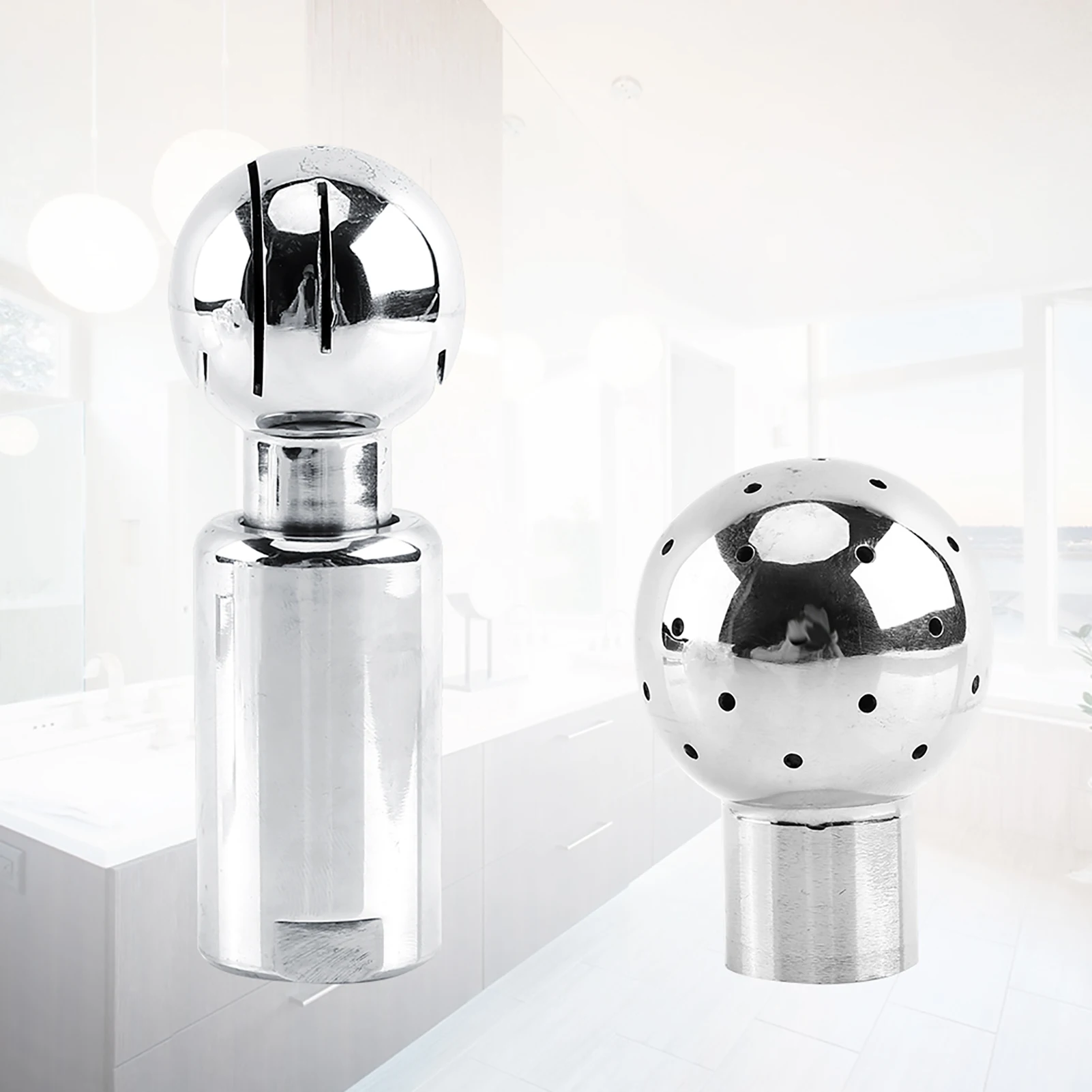 G1/2 Резьба из нержавеющей стали с внутренней резьбой, санитарная фиксация/вращающийся шарик-распылитель, чистящий шарик-спрей, шарик для чистки