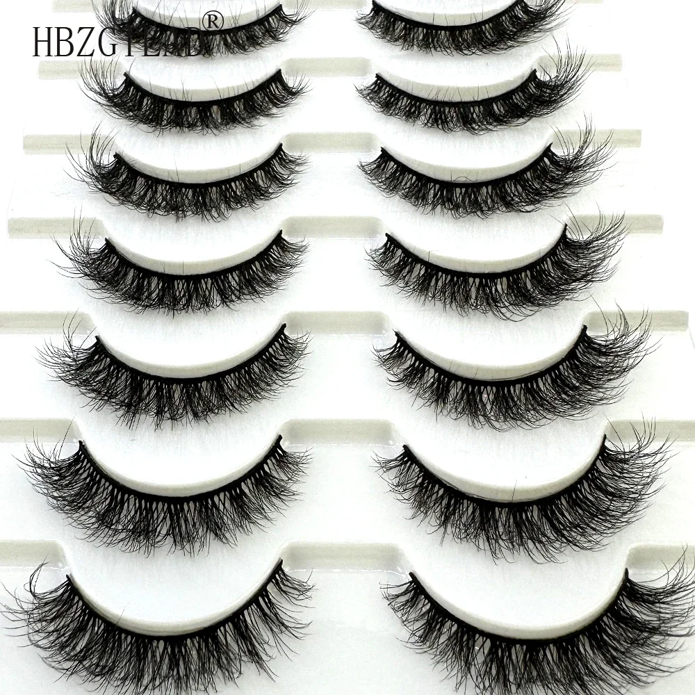 AMSDCN10 Pairs Natural Looking Fake Eyelash Strips, Handmade Faux Mink Lightweight And Reusable For Women Daily Makeup And Work