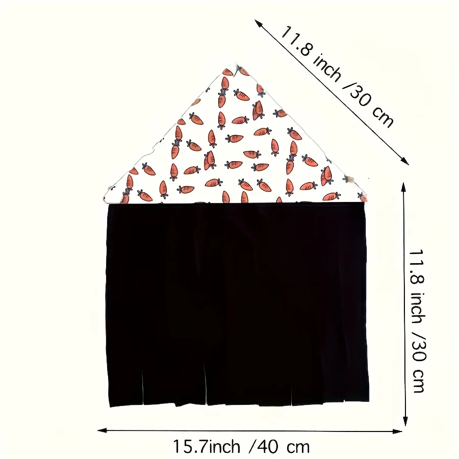 Washable Small Pet Hideaway—Comfortable Corner Hammock Tent with Carrot Pattern Design, Suitable for Hamsters, Ferrets, Rabbits, Guinea Pigs, Sugar Gliders, and Hedgehogs—Durable Fabric Play and Resting Den 4