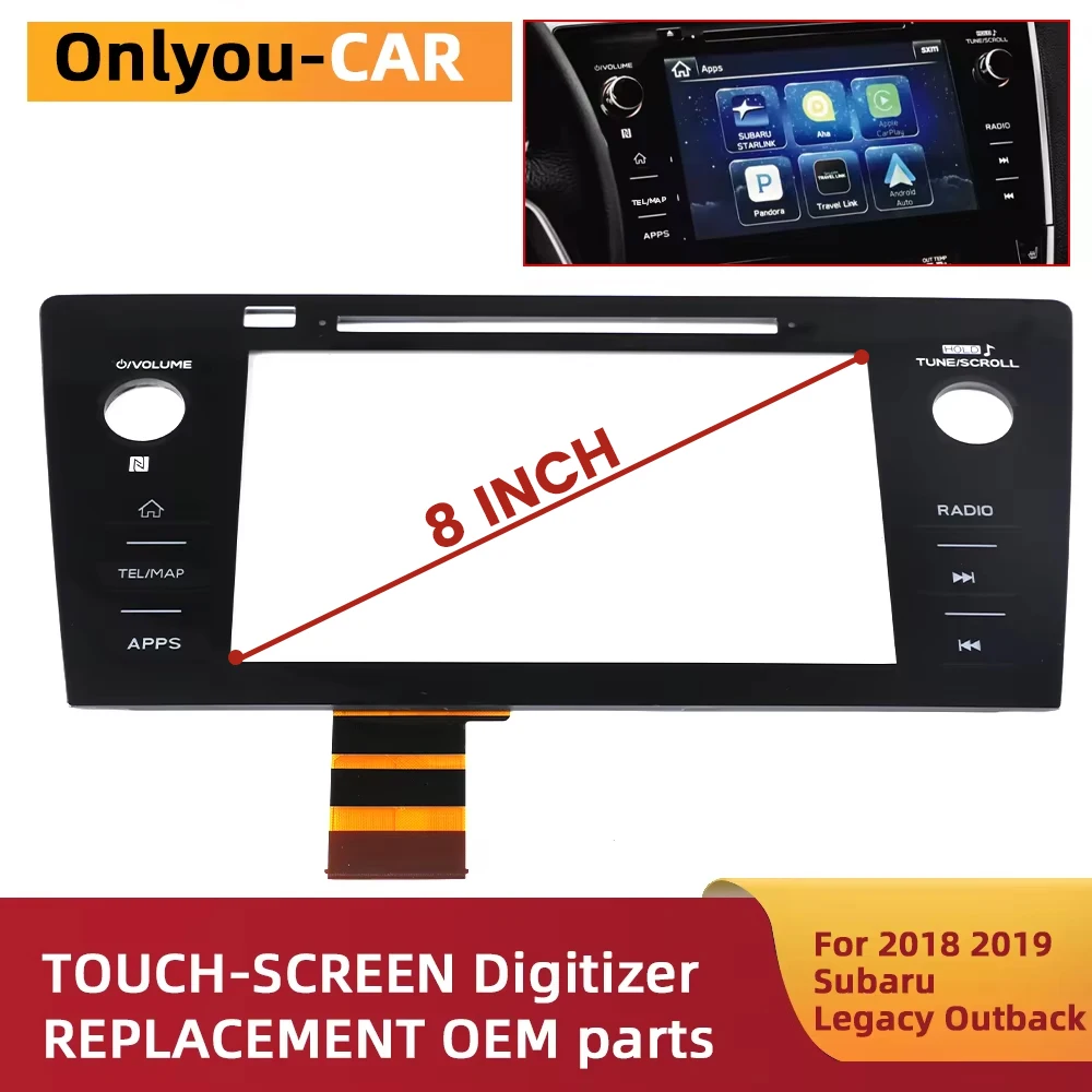 8 Inch Touch Screen Digitizer for Subaru Legacy Outback 2018-2019 86431-AL66A