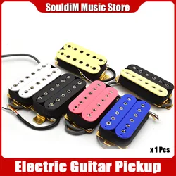 Chitarra elettrica Pickup a doppia bobina esagonale a 12 viti Pickup per chitarra a 6 corde Pickup diviso con uscita Luce Dente di elefante Colore/Rosso