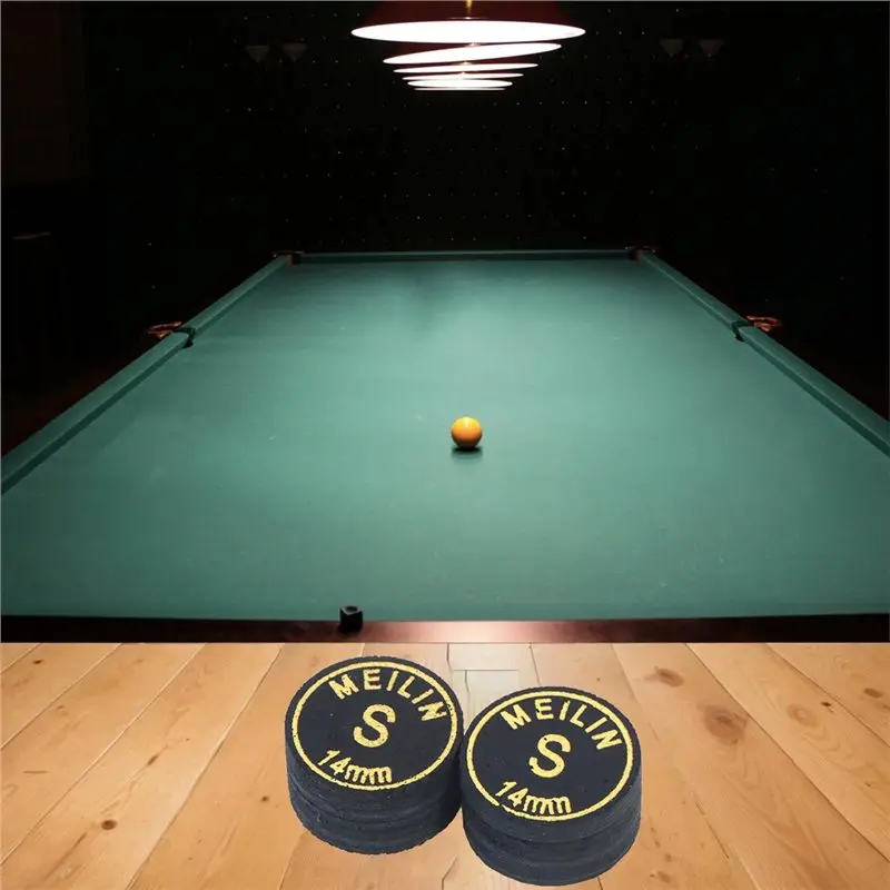 2Pcs For TALISMAN Compatible Hardness Billiard Cue Tip Leather Radian Shape Pool Cue Tips Accessories-B60B