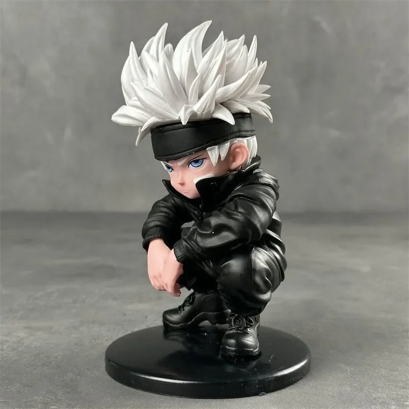 Jujutsu Kaisen pozycja kucająca Satoru Gojo figurka anime kreatywny spersonalizowany model podwozia samochodu ozdoba chłopiec prezent świąteczny